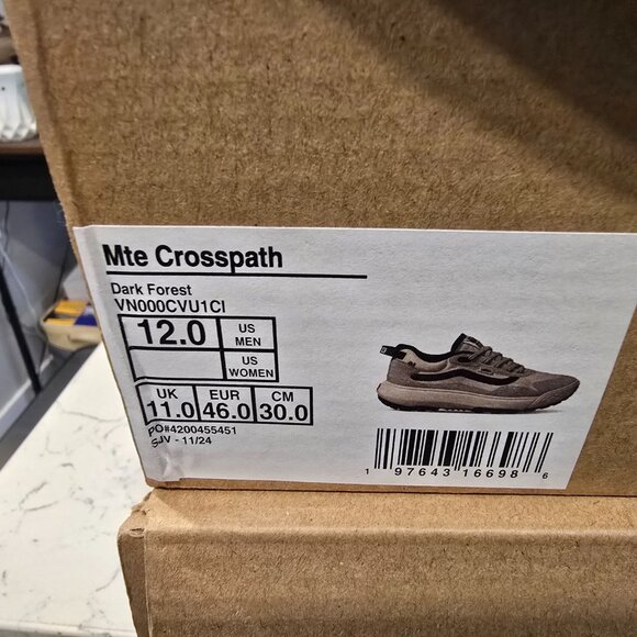 Vans Mte Crosspath Dark Forest VN000CVU1CI Hiking Trail Skate Shoes Mens Sz 12 - Picture 10 of 10